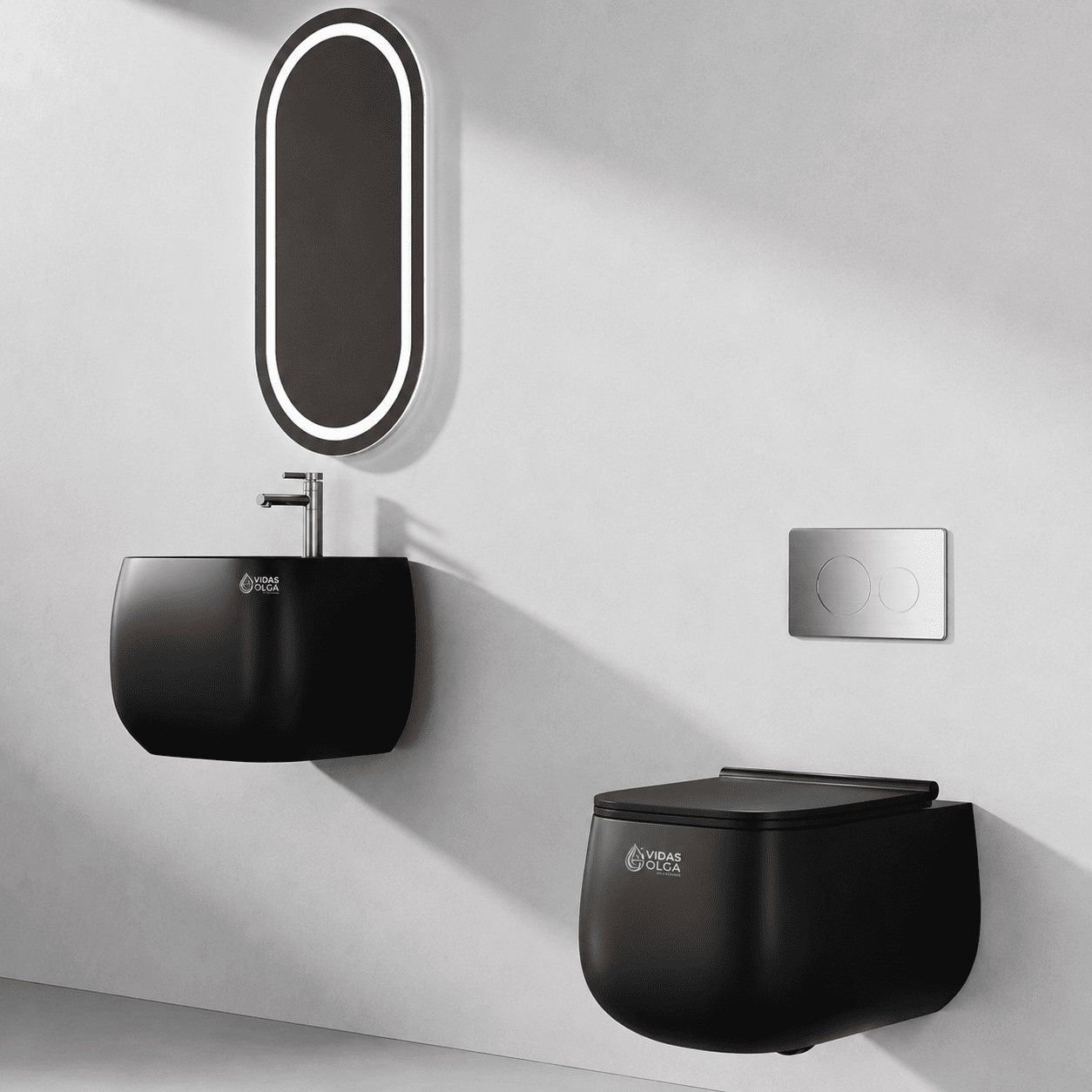 WC Encastrable Levier Noir