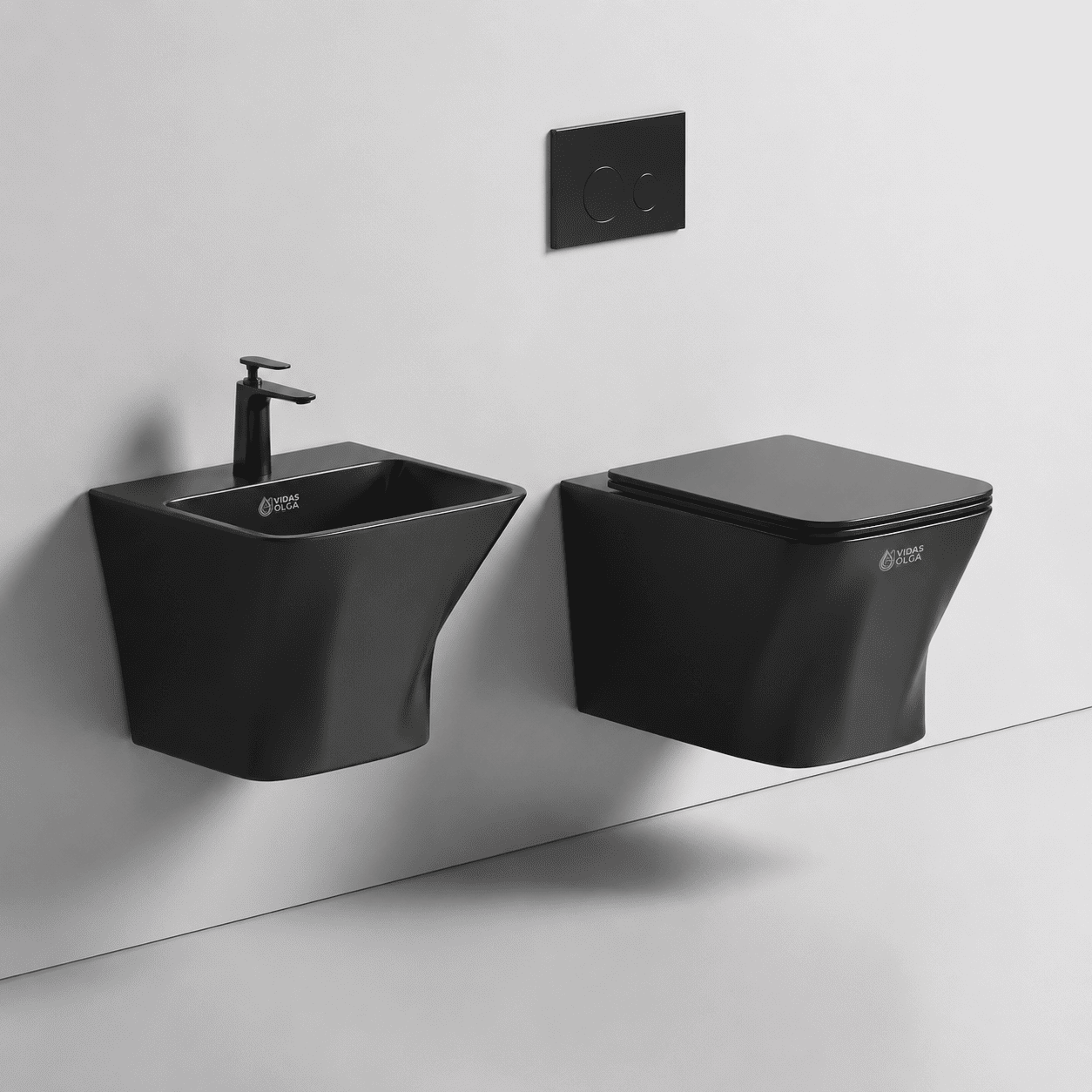 WC Encastrable Levier Noir Premium